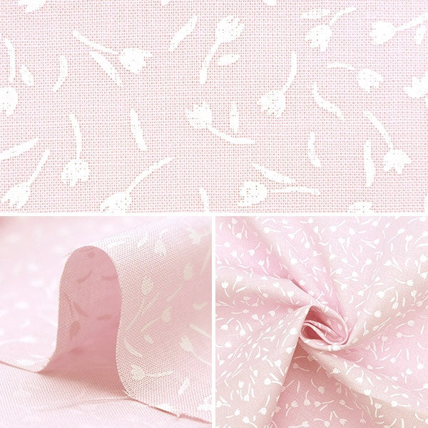 [From quantity 5] Fabric 『Scare Print Home Sister Tulip Pale Pink HS10500-A]
