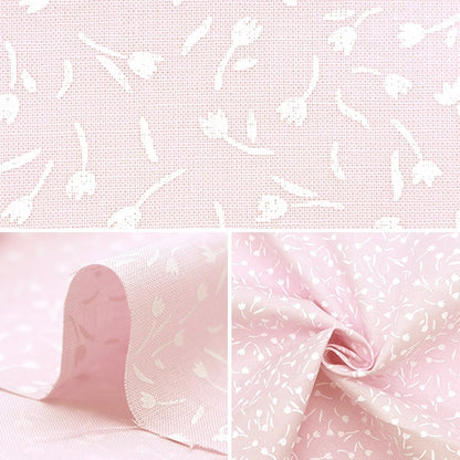 [From quantity 5] Fabric 『Scare Print Home Sister Tulip Pale Pink HS10500-A]