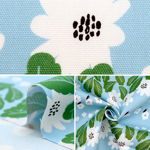 [From quantity 5] Fabric "Kippis (Kippis) Oxford Market Margaret Light Blue KPO-69A]