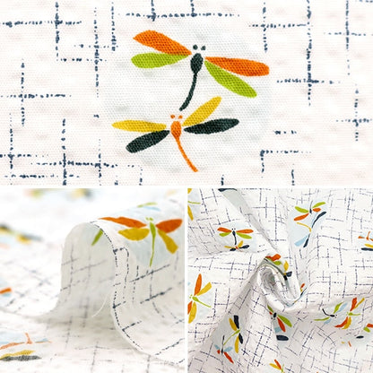 [From quantity 5] Fabric "Ripple Tonbo White 38115-4A"