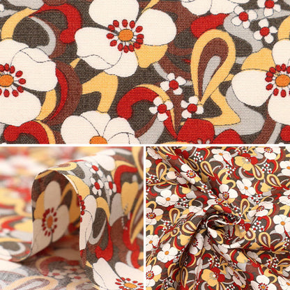 [From quantity 5] Fabric "Broad flower red KTS6866-A" COTTON KOBAYASHI