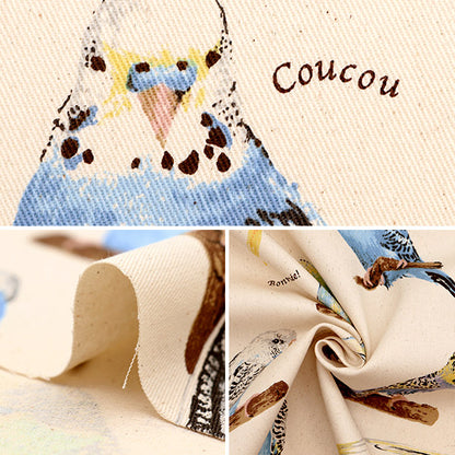 [From quantity 5] Fabric "Twill print parakeet generation KTS6954-A" COTTON KOBAYASHI