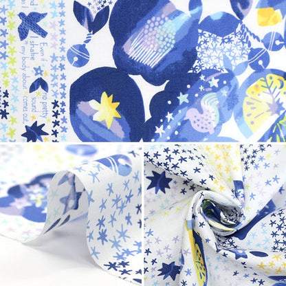 [From quantity 5] Fabric 『Sheeting Misuzu Uta I, Kotori, Suzu and KMS-38a]