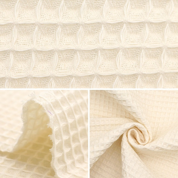 ● [From quantity 5] Fabric "DOMOTEX rich waffle milk honey DOMO-WA1"