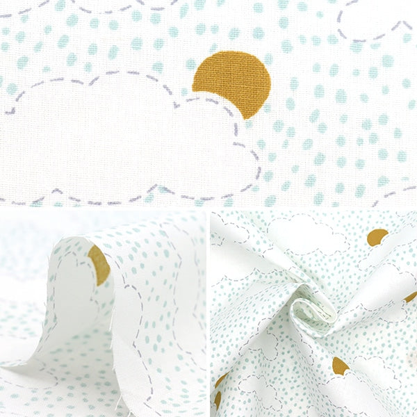 [From quantity 5] Fabric "DOMOTEX Cotton Print after Rain Blue DOMO-CPT9"