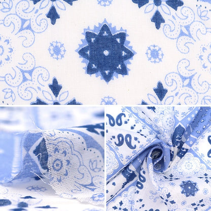 [From quantity 5] Fabric "Indo Boyle Print QuiltingPattern Blue RAM-BOI-3AS]