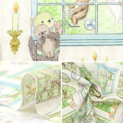 [From quantity 5] Fabric "60 Loan Digital Print 22fabric Movie Studio Off White DP-4430-5A"