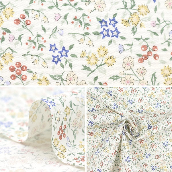 [From quantity 5] Fabric "Broad Rettle Flower Garden Mini Multi-Color Shulifls-A"