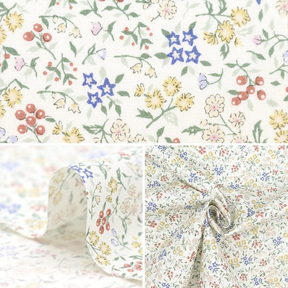 [From quantity 5] Fabric "Broad Rettle Flower Garden Mini Multi-Color Shulifls-A"