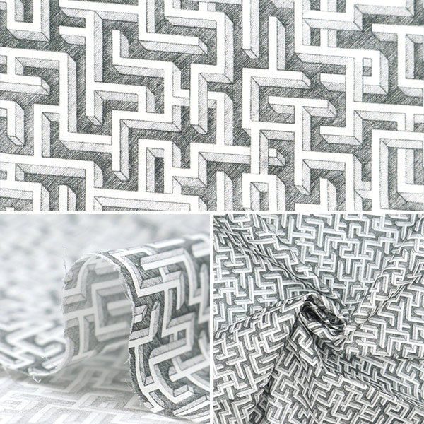 [From quantity 5] Fabric "Liberty Fabric Tana lawn Mines Maze 3633233-23AT] Liberty Japan