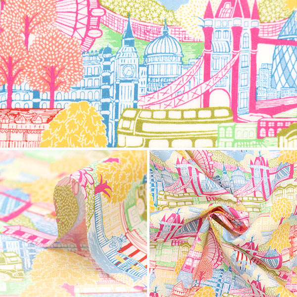 [From quantity 5] Fabric "Liberty Fabric Tana lawn Capital Views 3636845-AU " Liberty Japan