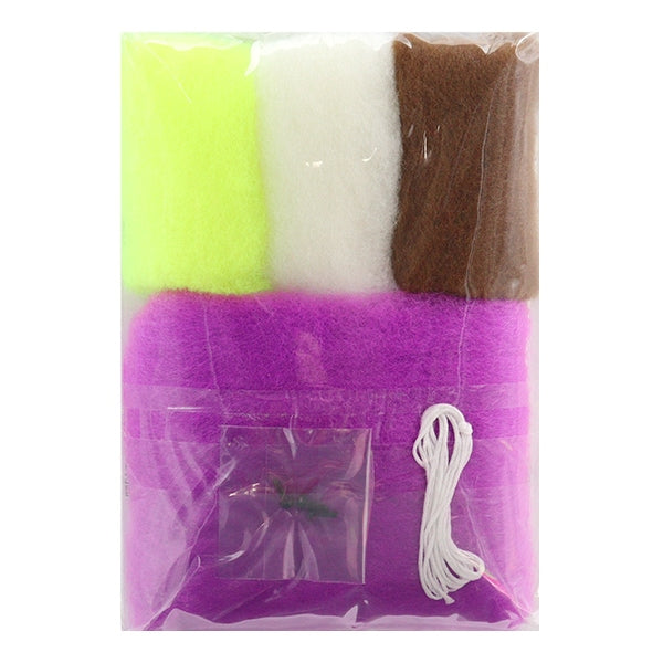 Needle feltingKit "Neon Color Animals Purple Cat H441-623" Hamanaka