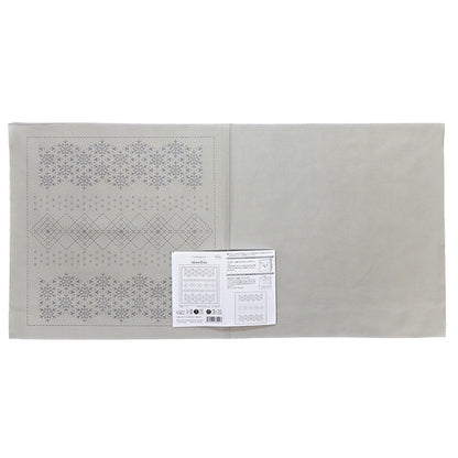Embroidery Fabric "Hanachikin cloth Pack Snow Flake Pale Pale Gray H-13115" Olympus