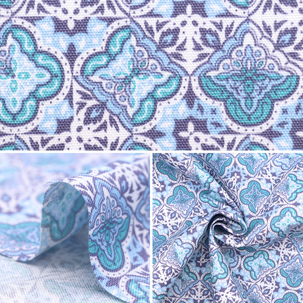[From quantity 5] Fabric "Soft Snick Oxford Aqua Blue NOX-SOET-AQBL] KOKKA