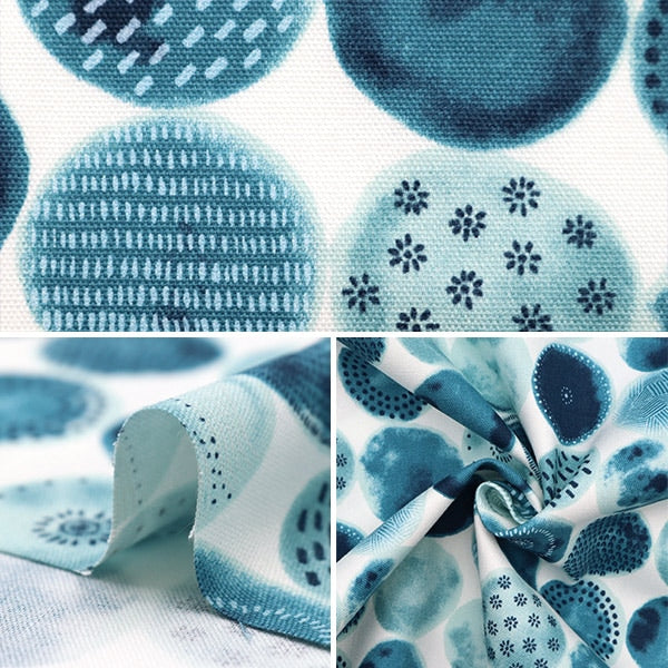 [From quantity 5] Fabric "Watercolor dot Oxford Blue NOX-WAD-BL] KOKKA