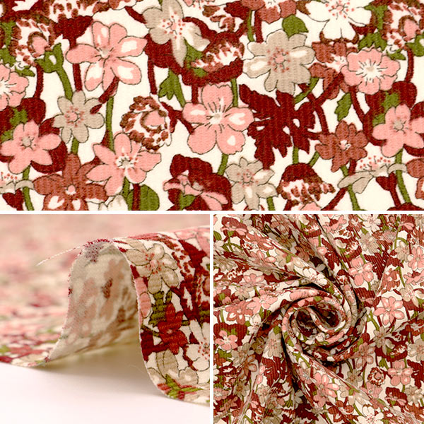 [From quantity 5] Fabric "Liberty Fabric CorduroyPrint Ira Rose Gates 3633225-23A] Liberty Japan