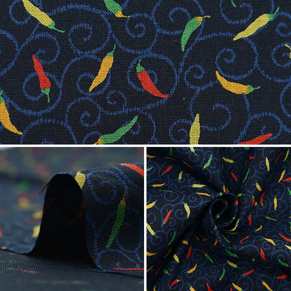 [From quantity 5] Fabric 『Sheeting Japanese pattern pepper con