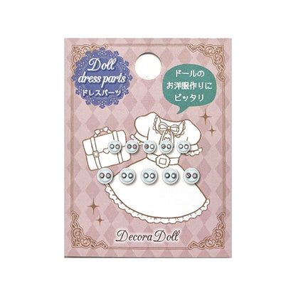 手工艺品零件“ Dold Dress零件迷你纽扣白色DDP-22”