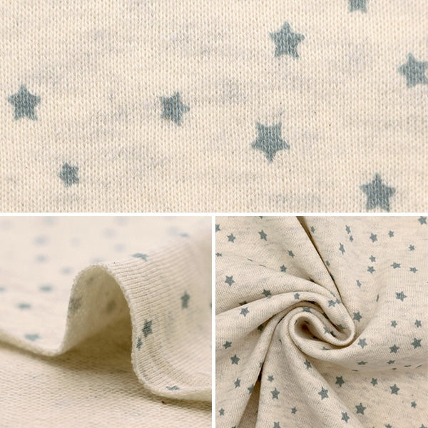 [From quantity 5] Fabric "Heather knit mini mini-hairprint star off-white 142-2344-A1"