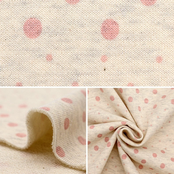 [来自数量5] 织物 “ Heather Knit Mini迷你头发印刷的点条纹，白色142-2344-B1”