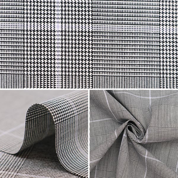 [From quantity 5] Fabric "TR Tartan's supple brushed check Glen Check Gray TRC8001-05]