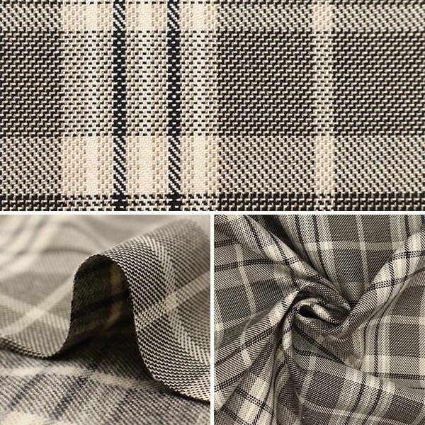 [From quantity 5] Fabric "TR Tartan Softly Brushed Check Beige TRC8001-07"