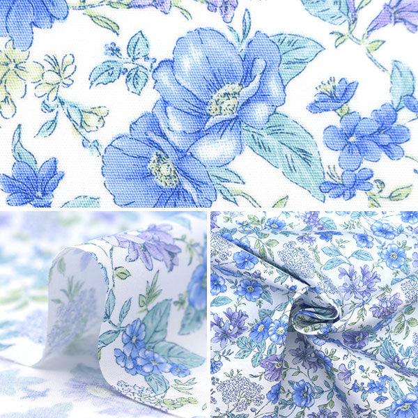 [From quantity 5] Fabric "40s Broad Flower Marche White 83052-1-1"