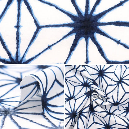 [From quantity 5] Fabric 『Scare Print Aperture style Japanese pattern hemp leaf 850257-4-1]