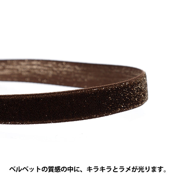 [來自數量5] 絲帶 “閃光天鵝絨約9mm寬度43顏色5003”