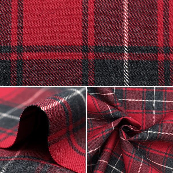 [From quantity 5] Fabric "Brushed melange check 22nd color SH2098K-22"