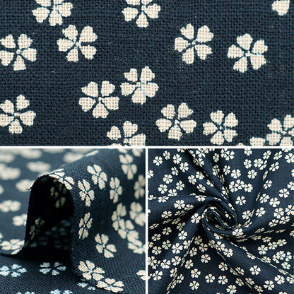 [From quantity 5] Fabric "Mura thread Cross single-colored Japanese-toned pattern Sakura 88223-1-1"