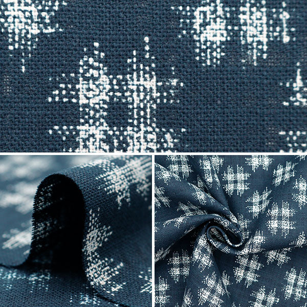 [From quantity 5] Fabric "Mura thread Cross single color monetary pattern Ichi Kasuri 882223-8-1"