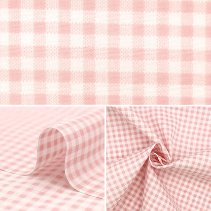 [From quantity 5] Fabric "TC Broad Check Pink Not-Ches-A"