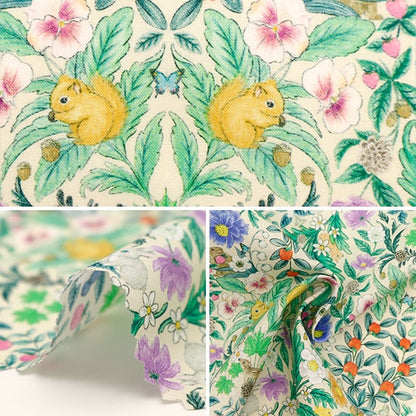 [From quantity 5] Fabric "60 Loan Digital Print 22fabric Flower Garden Off White DP-4435-1A"