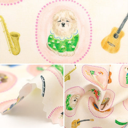 [From quantity 5] Fabric "60 Loan Digital Print 22fabric Bonbon Jane Off White DP-4435-2A"
