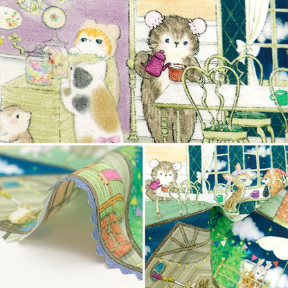 [From quantity 5] Fabric "60 Loan Digital Print 22fabric Labyrinth House Blue Tone DP-4435-3A"