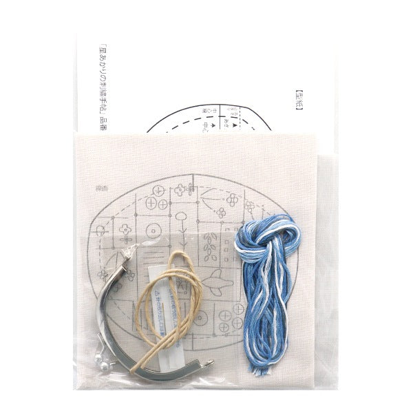 Embroidery kit "Hoshi Akari's embroidery notebook Gamaguchi Line drawing 548] Totsuka Sashimi