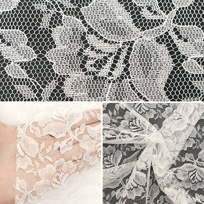 [From quantity 5] Fabric "Russell Lace Off White 12887-2"