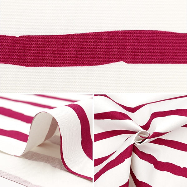 [From quantity 5] Fabric 『Water repellentOxford UNI_9 Ruffborder Bubble Gum Unfo-02A]