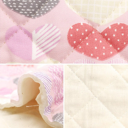 Fabric "Kippis (Kippis) OxfordQuilt Cut Cloth Approximately 101 x 50cm Heart Pink CQKPO-17n]