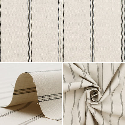 [From quantity 5] Fabric "Banshu weaving high density cross stripe pattern ivory RMD3207-1"