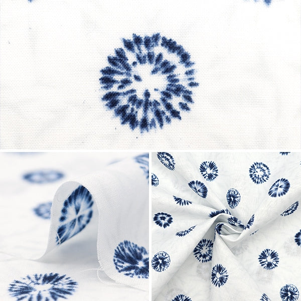 [From quantity 5] Fabric 『Scare Print Aperture style Japanese pattern round aperture 850257-5-3]