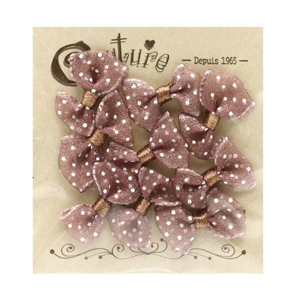 Handicraft parts "MiniRibbonParts tulle dull pink x white dot YRP-5] Terai