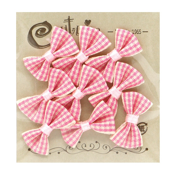 Handicraft parts "MiniRibbonParts check pink YRP-13] Terai
