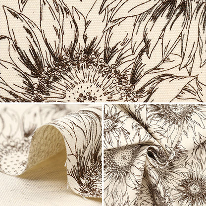 [From quantity 5] Fabric 『Oxford Sunflower Natural OX35802-2a]