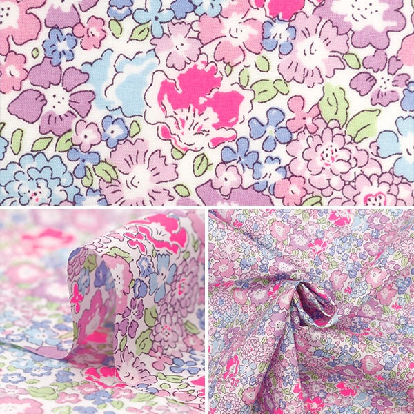 [From quantity 5] Fabric "Liberty Fabric Neon Color Tana lawn Michelle 3636017N-J24A] Liberty Japan