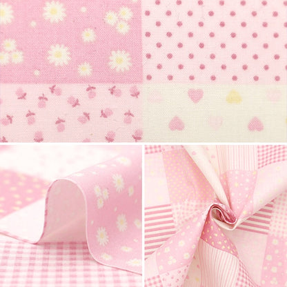 [From quantity 5] Fabric 『Sheeting Petit collection Quilting Pastel pink PTC-PATCH-D]
