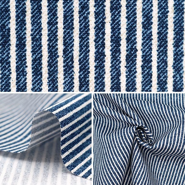 [From quantity 5] Fabric 『Oxford Denim-style print logic navy 36000-512-A]
