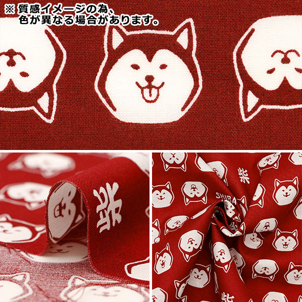 [From quantity 5] Fabric 『Scare Print Print Shiba Inu Black SQFFFSHIBA-E]