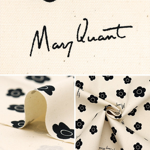 [From quantity 5] Fabric 『Oxford Mary Quant Small Flower generation AP1020S-1B]